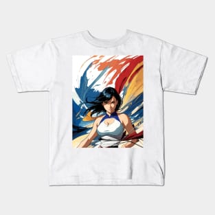 Lebendiges Anime-Kunstwerk: Farbenfrohes Anime Girl (Color splash) Kids T-Shirt